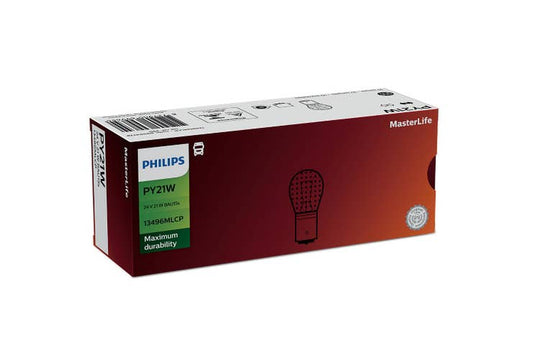 Philips pære PY21W MasterLife P21W 10 pakning
