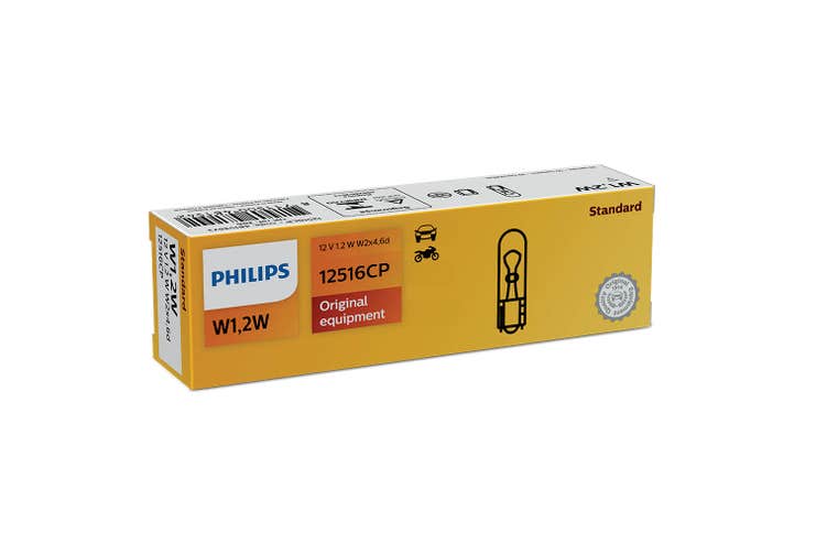 Philips W2W Instrumentlyspære 12V Wedge 10-pak | Lumen
