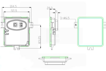 Lumen Xenonballast som Mitsubishi