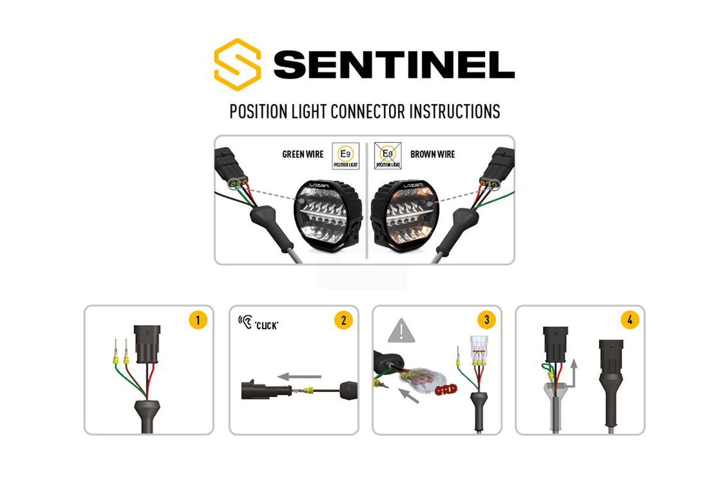 Lazer Sentinel 9 Midnight LED fjernlys