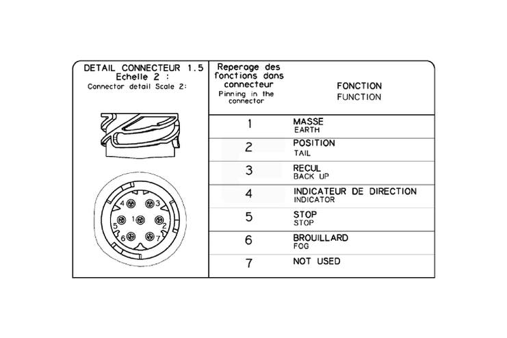 Vignal Baklykt LC8 Man Tg venstre side