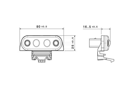 Vignal Markeringslys hvit LED Volvo 