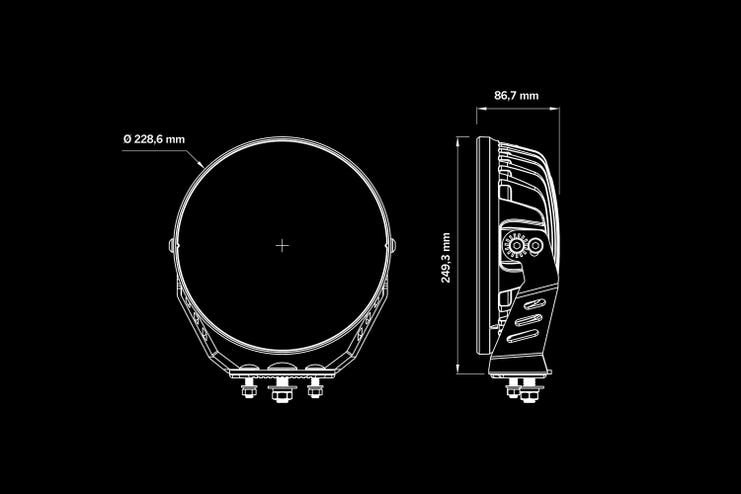 Strands Siberia NRS 9" Hvit LED fjernlys