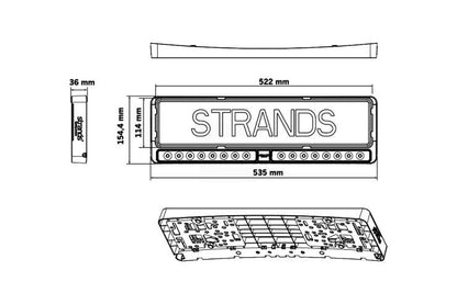 Strands NUUK E-LINE DUO Led fjernlys 2X10"