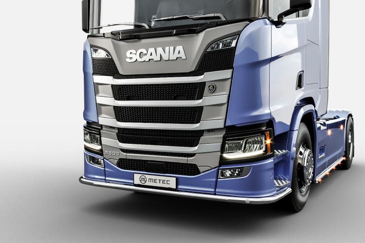Metec F-Liner kufanger Scania P - Serie 16 krom v3