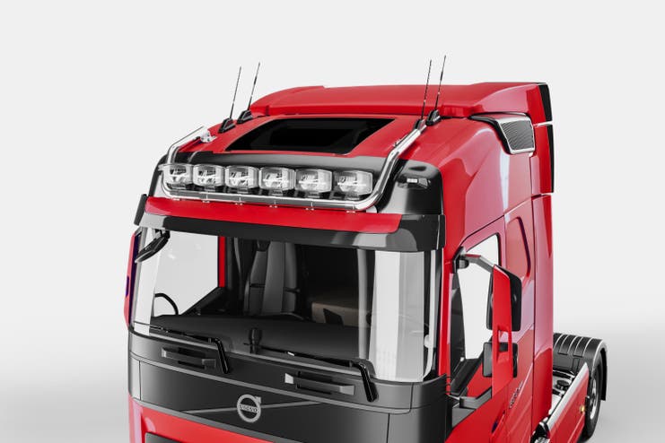 Metec Volvo FH Aero Max 24 krom lampebøyle tak v3