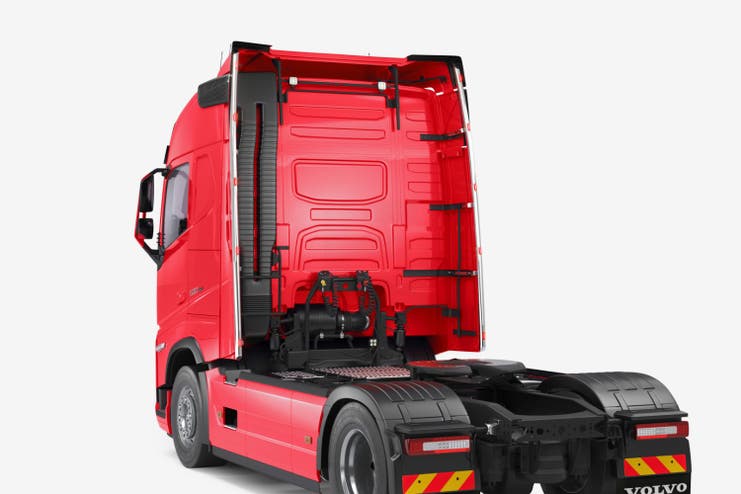 Metec Volvo FH Aero R-RAIL hyttebøyle øvre 24 krom v2