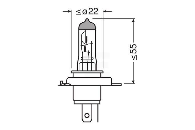 Osram original H4 halogenpære