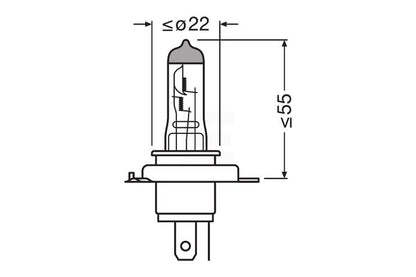 Osram original H4 24v halogenpære