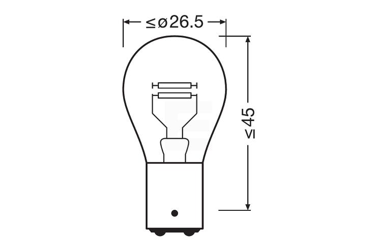 Osram original P21/5W 24v halogenpære 10 pakning