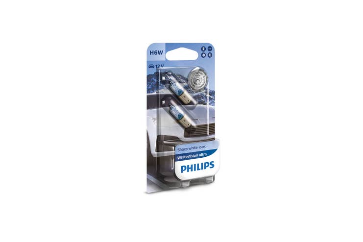 Philips H6W WhiteVision Ultra Halogen pære