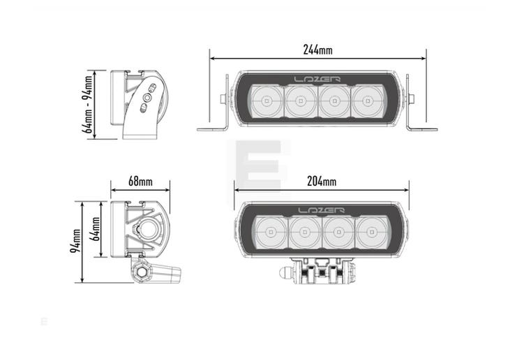 Lazer ST4 EVO LED fjernlys 