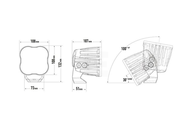 Lazer Utility 80 HD LED arbeidslys (med variabel lysstyrke)