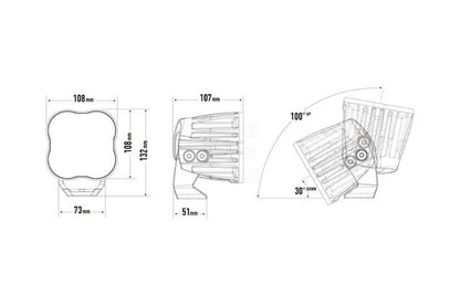 Lazer Utility 80 HD LED arbeidslys (med variabel lysstyrke)